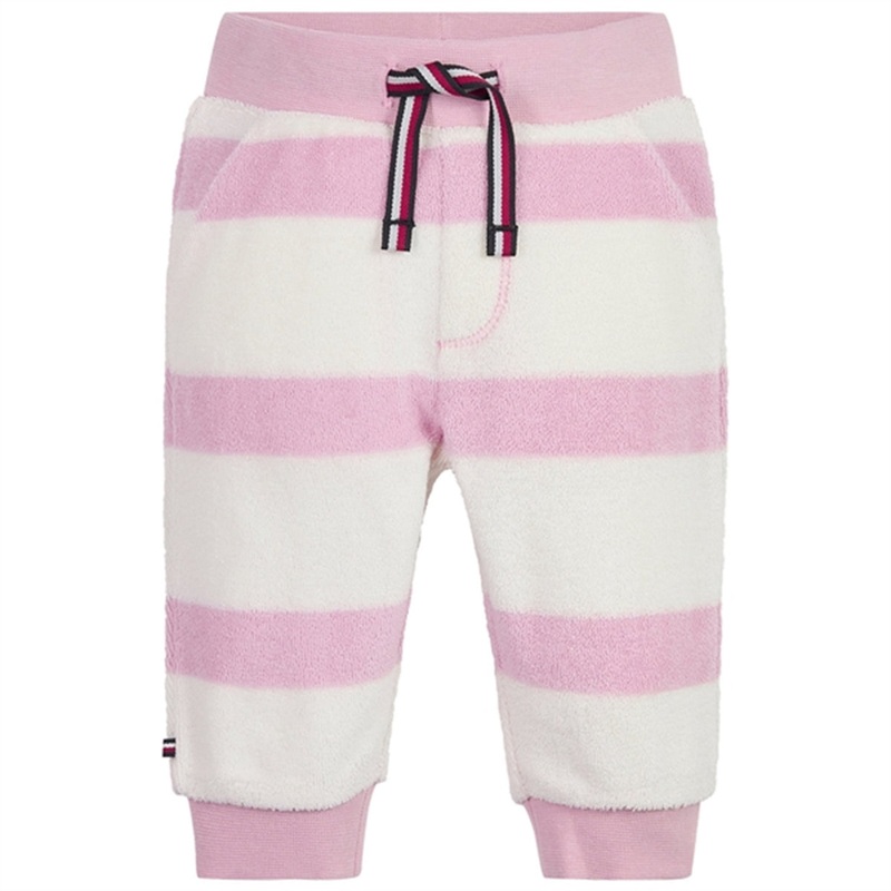 Tommy Hilfiger Baby Striped Towelling Sweatpants Pink Shade \/ Ancient White Stripe