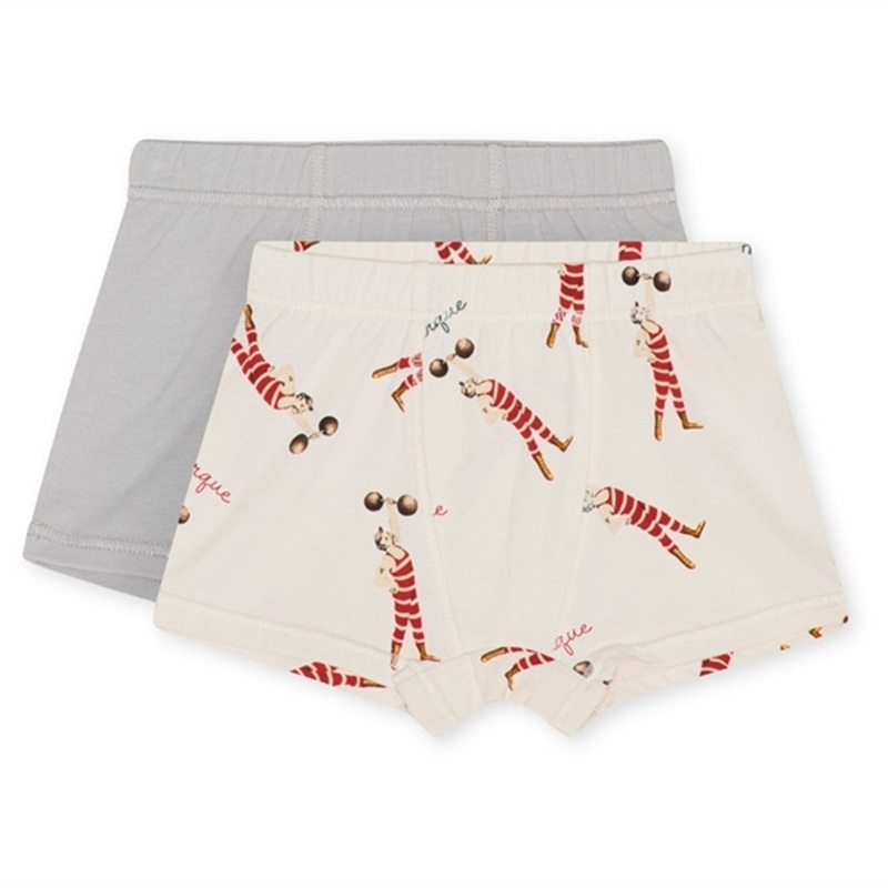 Konges Sljd Basic Boxershorts 2-pack Strong Man\/ Harbor Mist