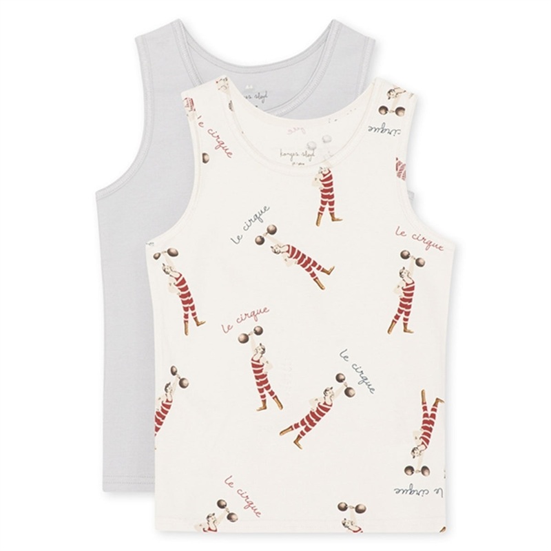 Konges Sljd Basic Tanktop 2-pack Strong Man\/ Harbor Mist