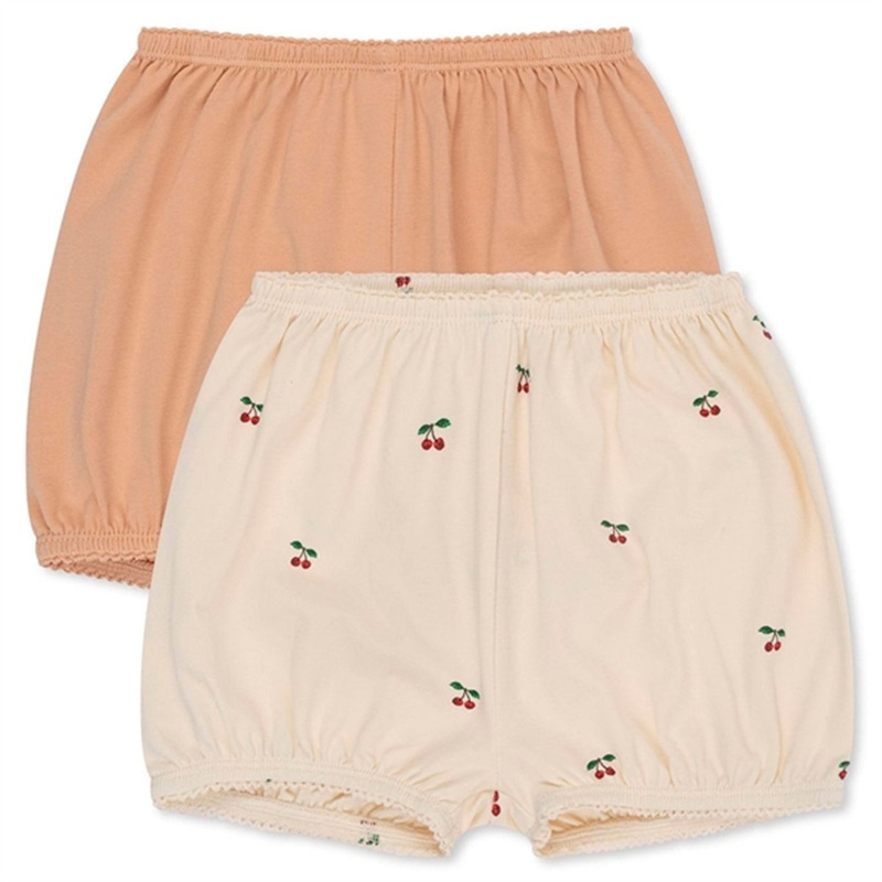 Konges Sljd Cherry\/ Toasted Almond Basic Bloomers 2-pack