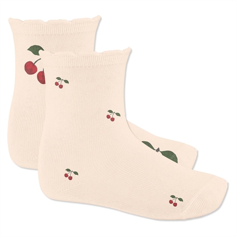 Konges Sljd Jacquard Socks 2-pack Big Cherry\/Cherry
