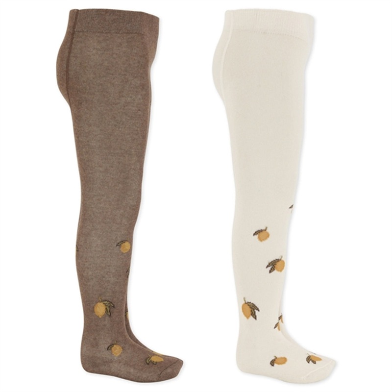 Konges Sljd Jacquard Tights 2-pack Lemon
