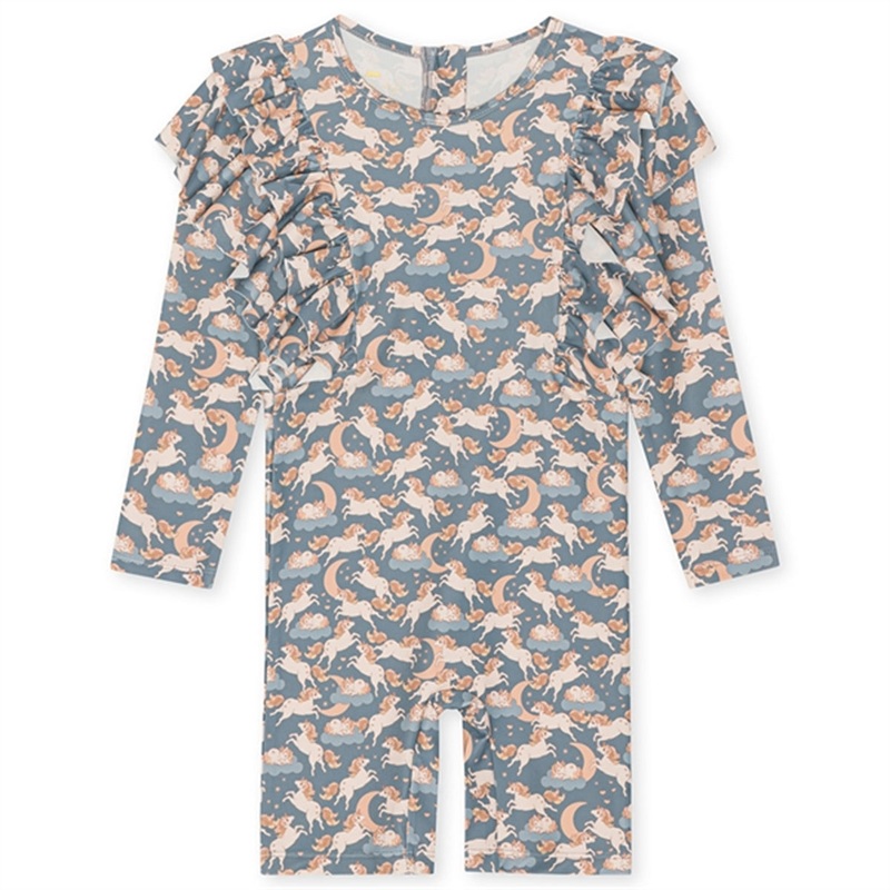 Konges Sljd Unicorn Blue Manuca Frill Suit