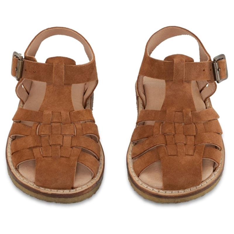 Konges Sljd Minou Sandals Ruskind Cognac