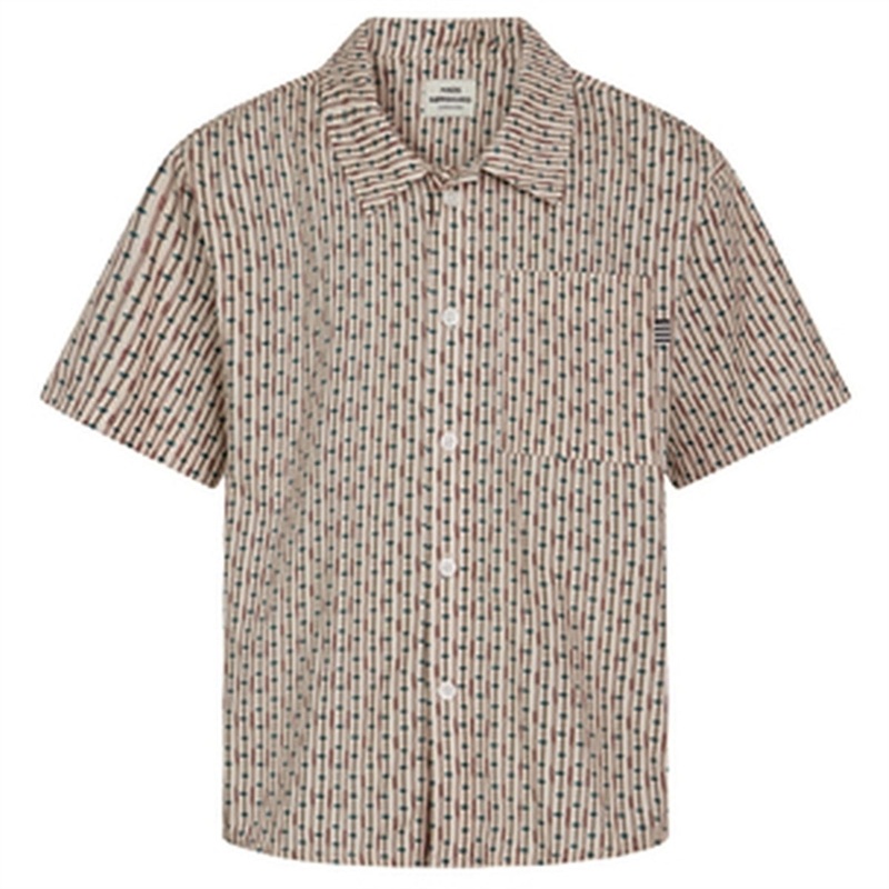 Mads Nrgaard AOP Poplin Skully Shirt Rainy Day