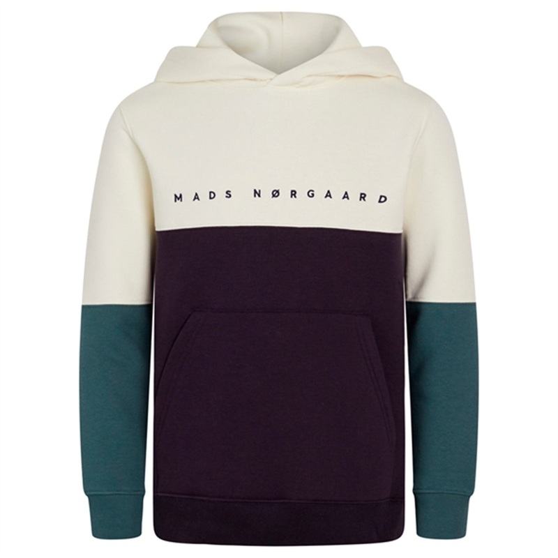 Mads Nrgaard Standard Hudini Block Sweatshirt Deep Well\/Vanilla Ice\/Balsam Green