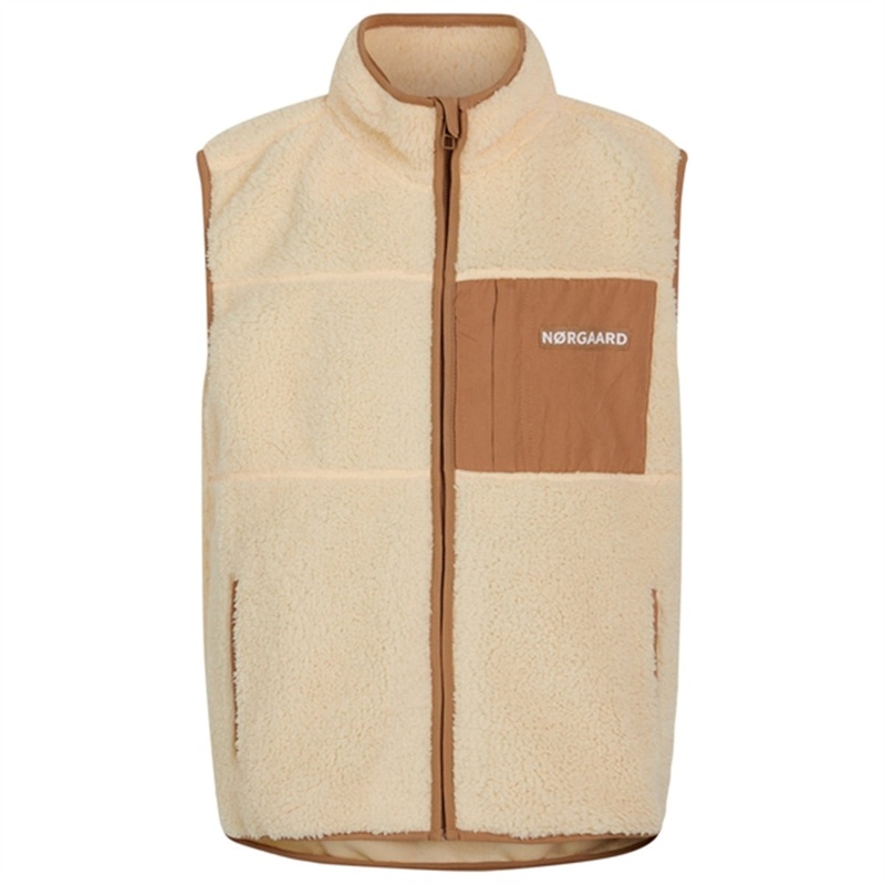 Mads Nrgaard Teddy Fleece Vilads Vest Vanilla Custard
