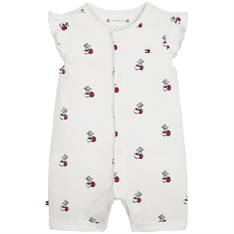 Tommy Hilfiger Baby Waffle Onesie Cherry Allover