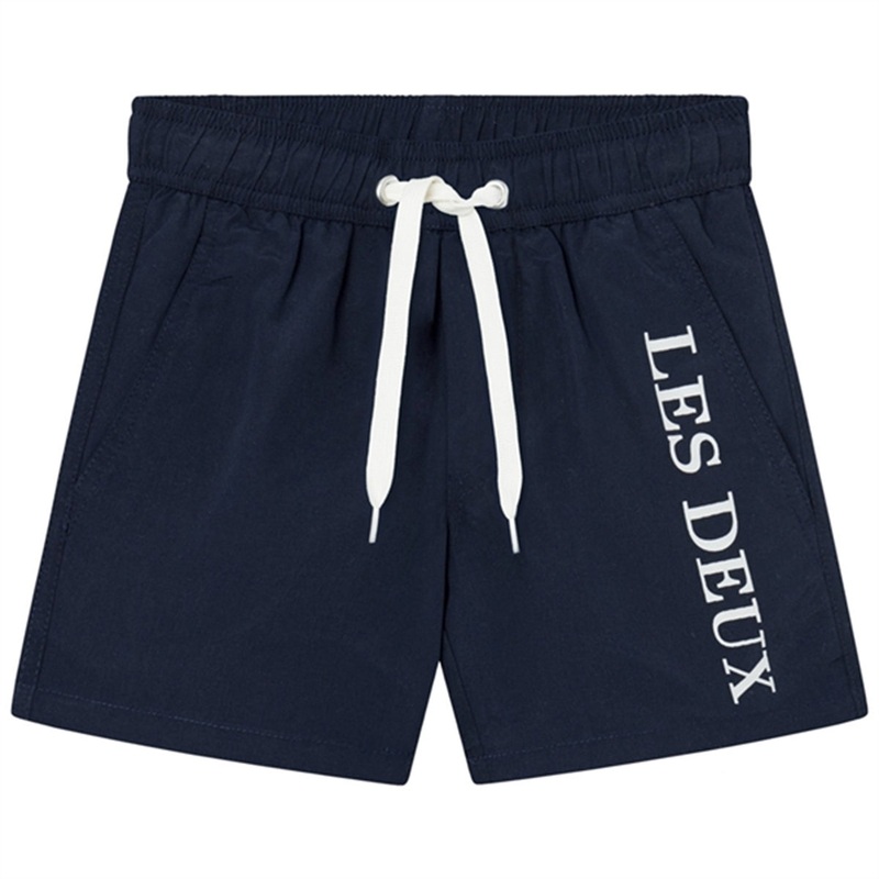 Les Deux Kids Dark Navy\/Ivory Les Deux Logo Swimpants