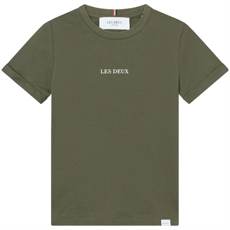 Les Deux Kids Olive Night\/Ivory Lens T-shirt