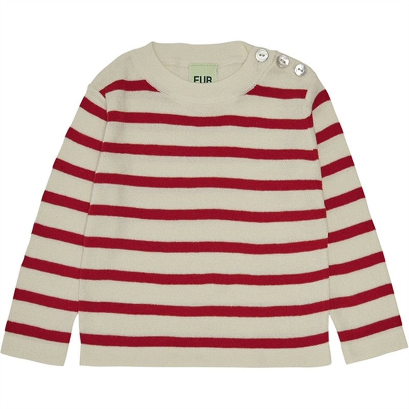 FUB Baby Blouse Ecru\/Bright Red