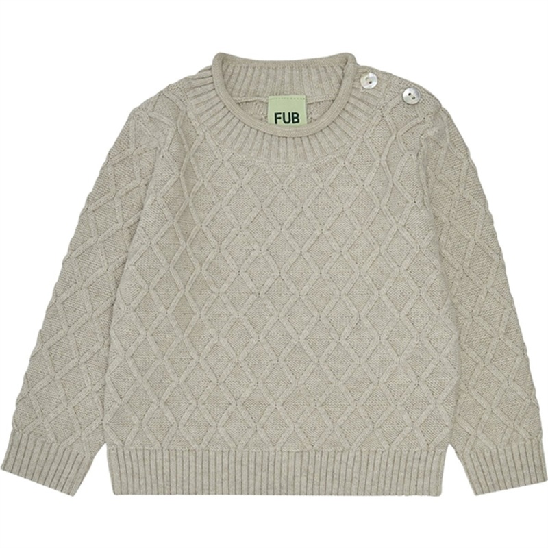 FUB Baby Rhombus Sweater Taupe Melange