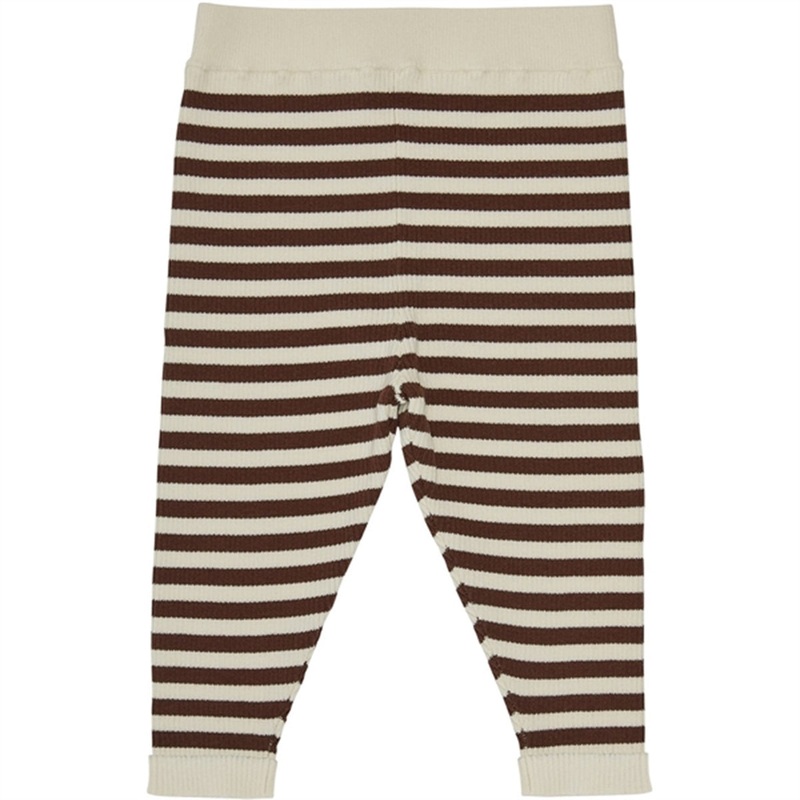 FUB Baby Rib Pants Ecru\/Maroon