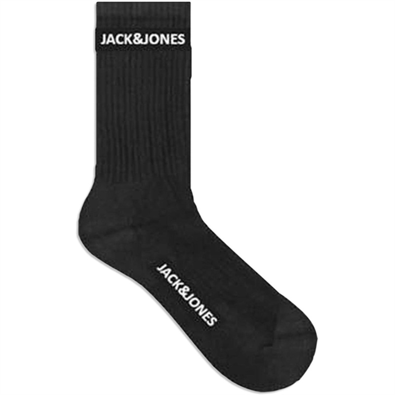 Jack \u0026 Jones Junior Black Basic Logo Tennis Socks 5-pack Noos
