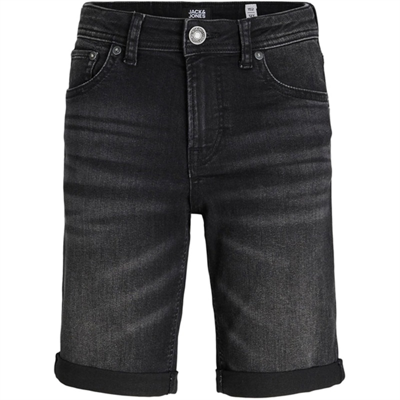 Jack \u0026 Jones Junior Black Denim Original Rick Shorts 2350