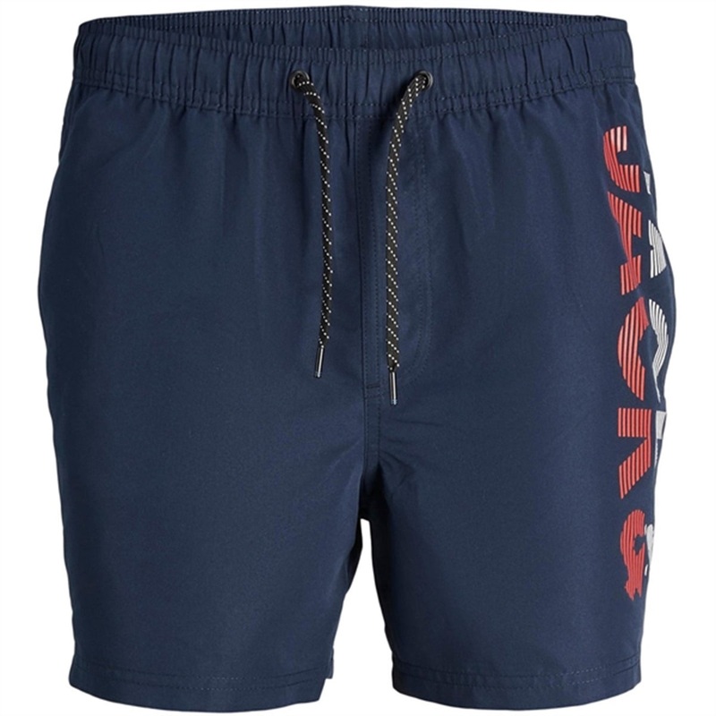 Jack \u0026 Jones Junior Navy Blazer Fiji Swim Trunks Spice Logo