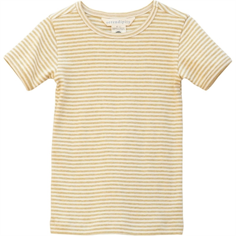 Serendipity Chamomile\/Offwhite Stripe T-shirt Short