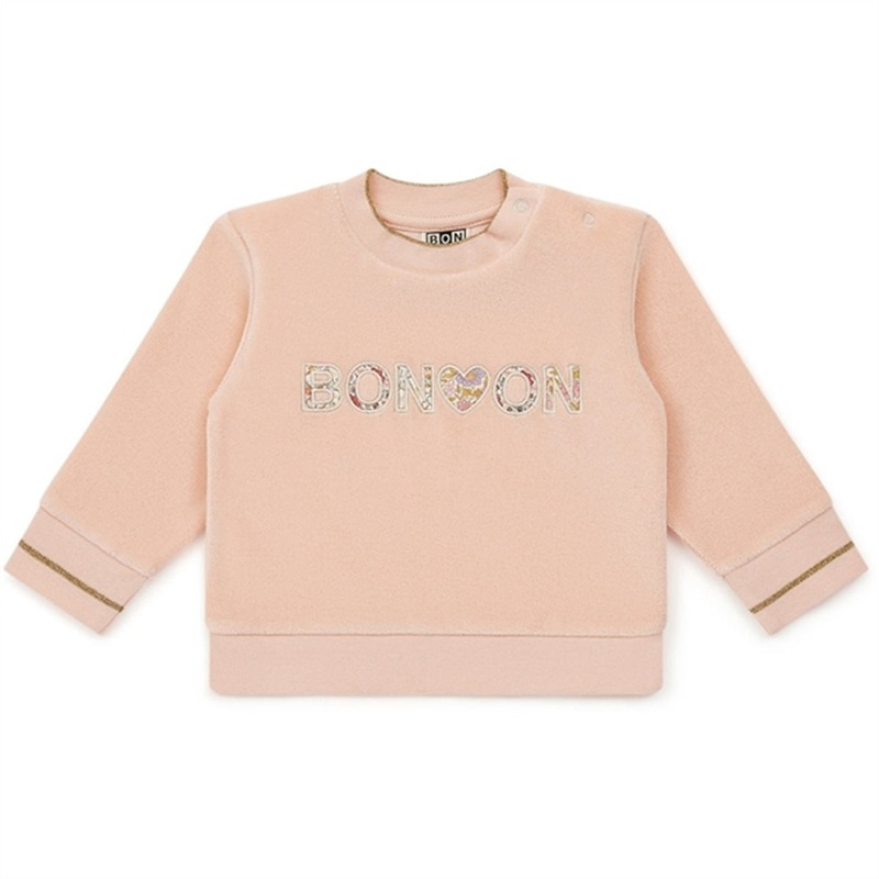 BONTON Rose Coquillage Baby Sweatshirt