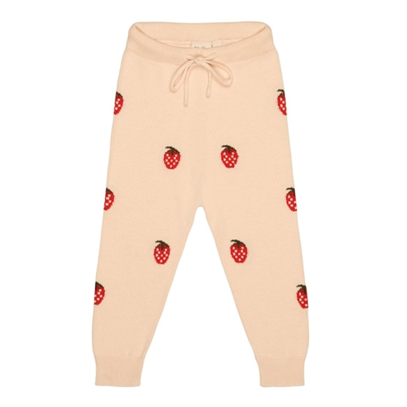 Flss Petra Pants Berry\/Off-white
