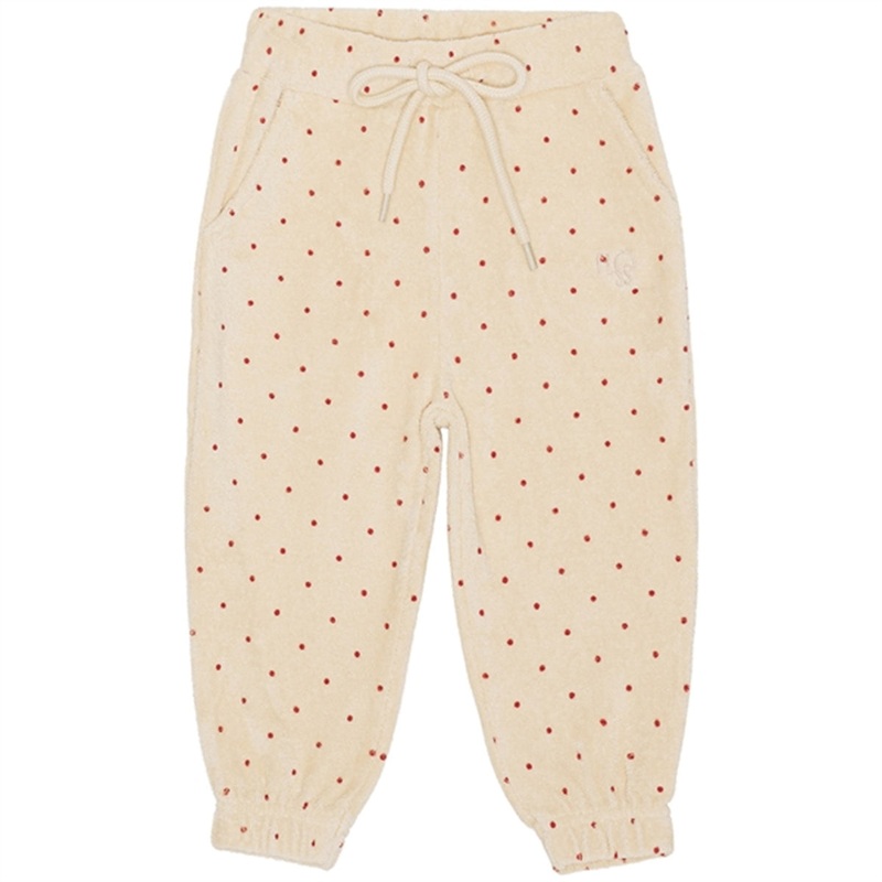 Flss Pluto Terry Sweatpants Rosso Dot print
