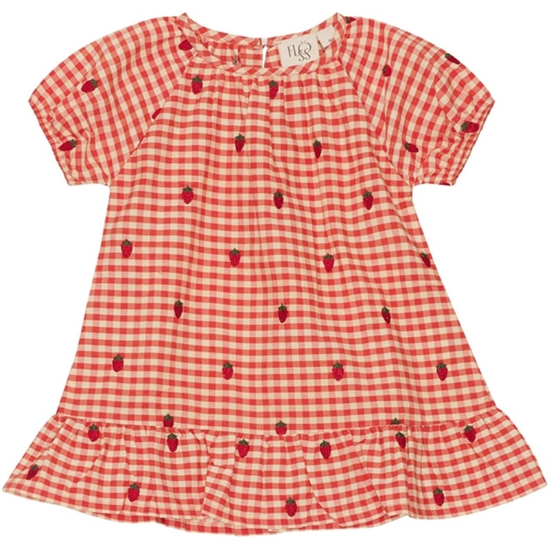 Flss Molly Dress Berry Gingham