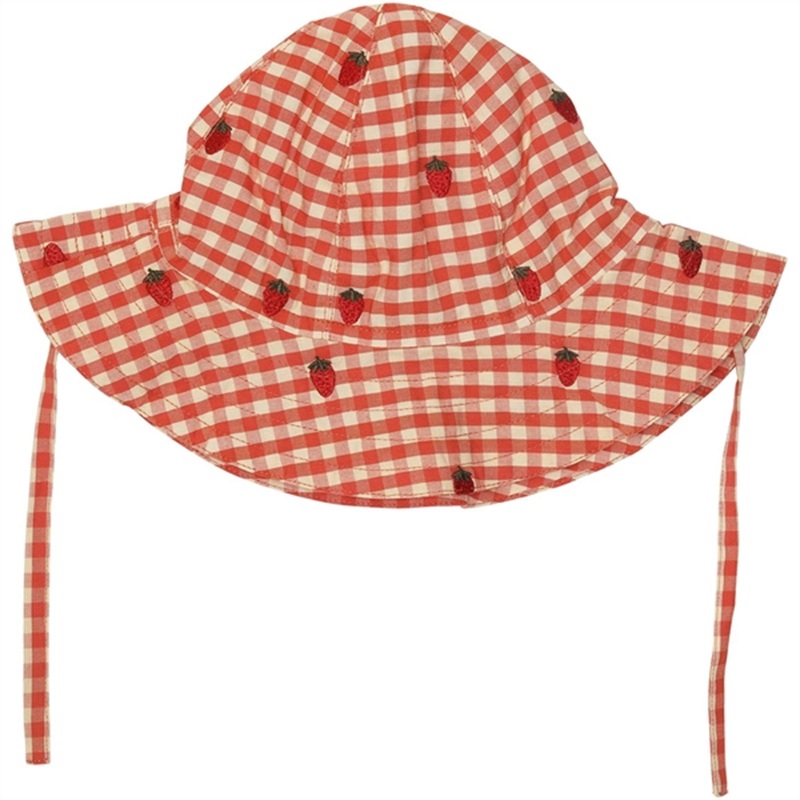 Flss Molly Sunhat Berry Gingham