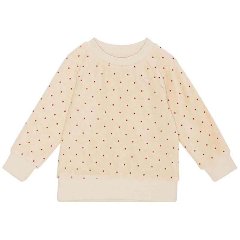 Flss Pluto Terry Sweatshirt Rosso Dot print