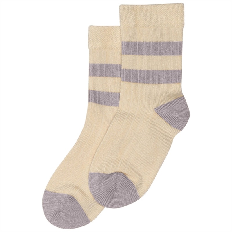 minipop Dusty Lavender\/Offwhite Bamboo Socks Sport