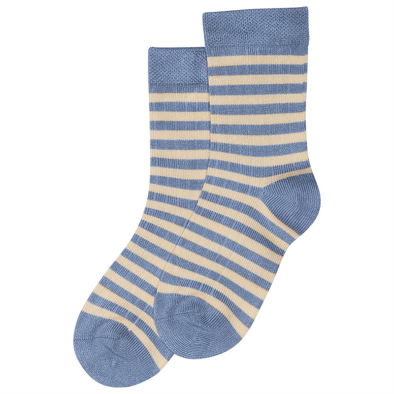 minipop Moonlight Blue\/Offwhite Bamboo Socks Stripe