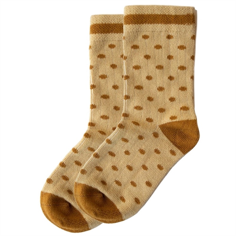 minipop Yellow Corn Bamboo Socks Dots