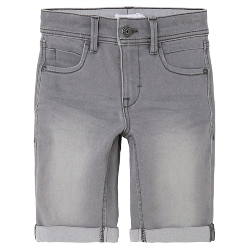 Name it Medium Grey Denim Silas Slim Denim Shorts Noos