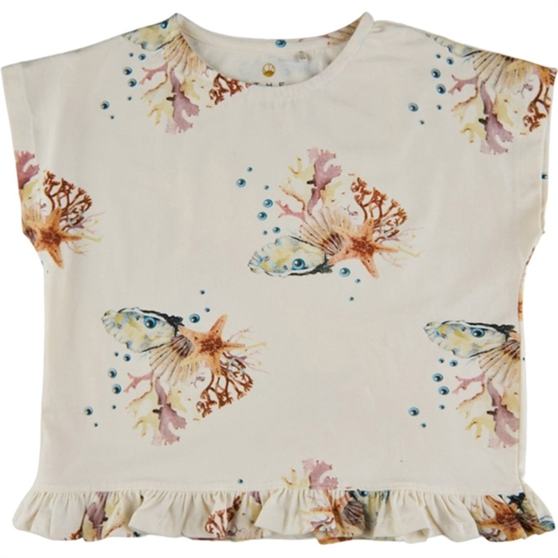THE NEW White Swan Coral AOP Giselle T-shirt