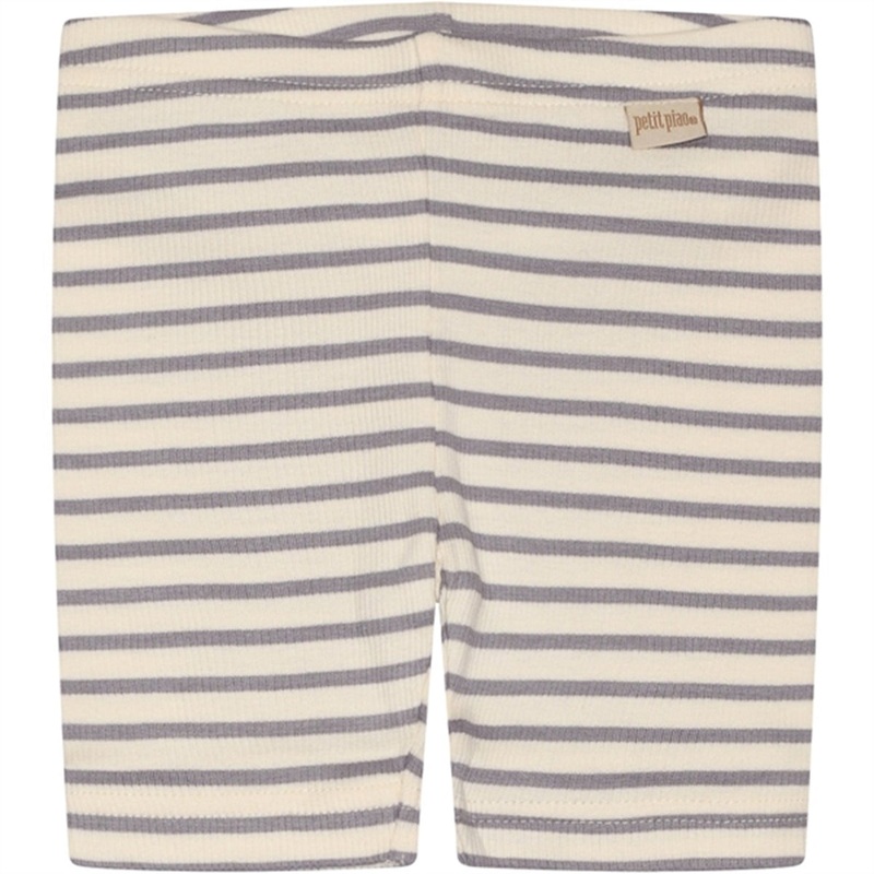 Petit Piao Dusty Lavender\/Offwhite Shorts Tights Modal Striped