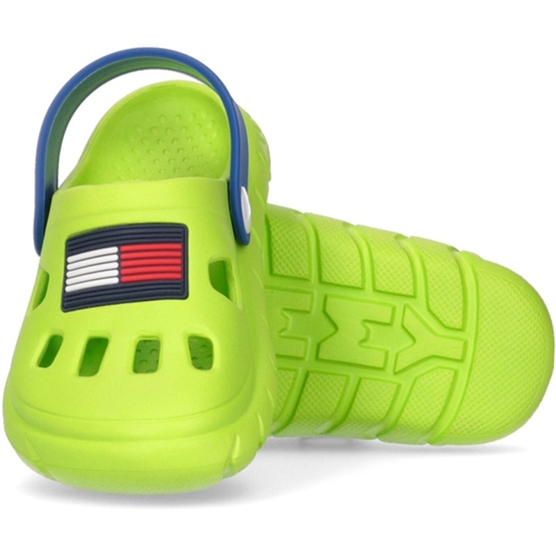 Tommy Hilfiger Flag Comfy Sandal Lime Green\/Royal