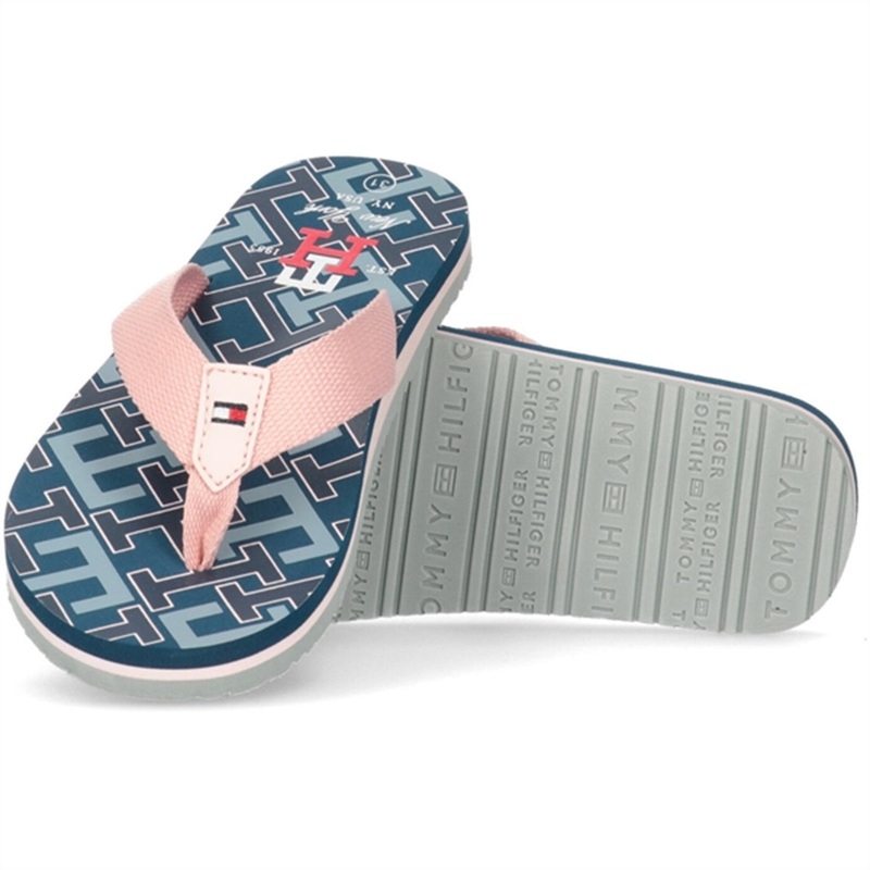 Tommy Hilfiger Logo Flip Flop Blue\/Pink