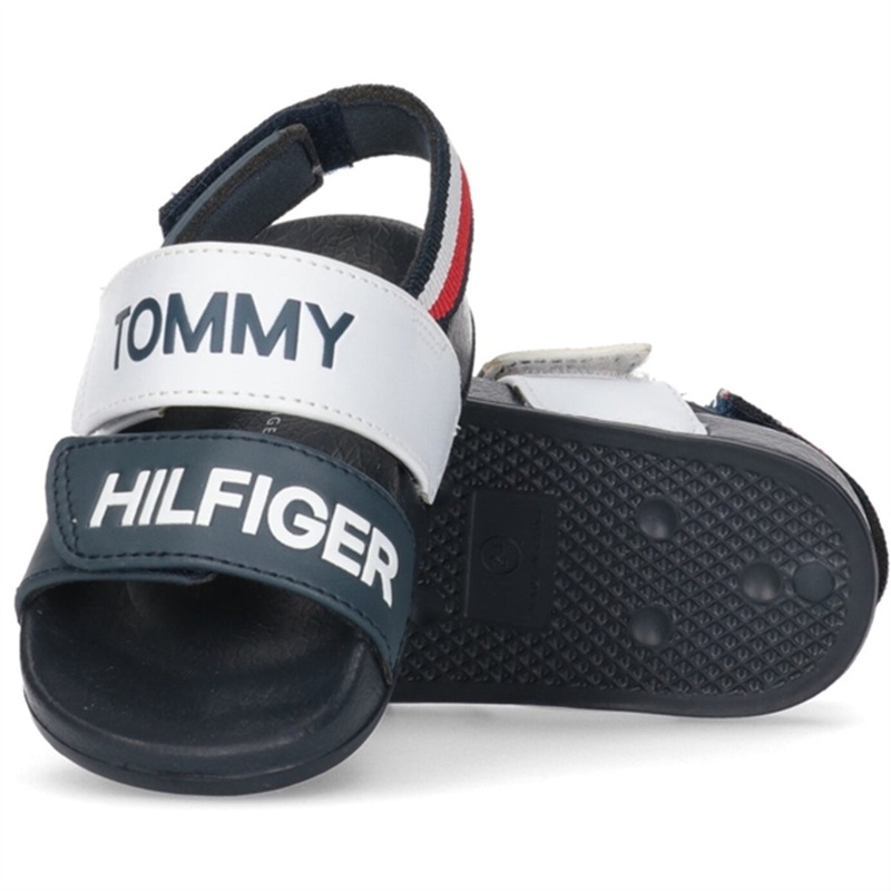 Tommy Hilfiger Logo Velcro Sandal Blue\/White\/Red