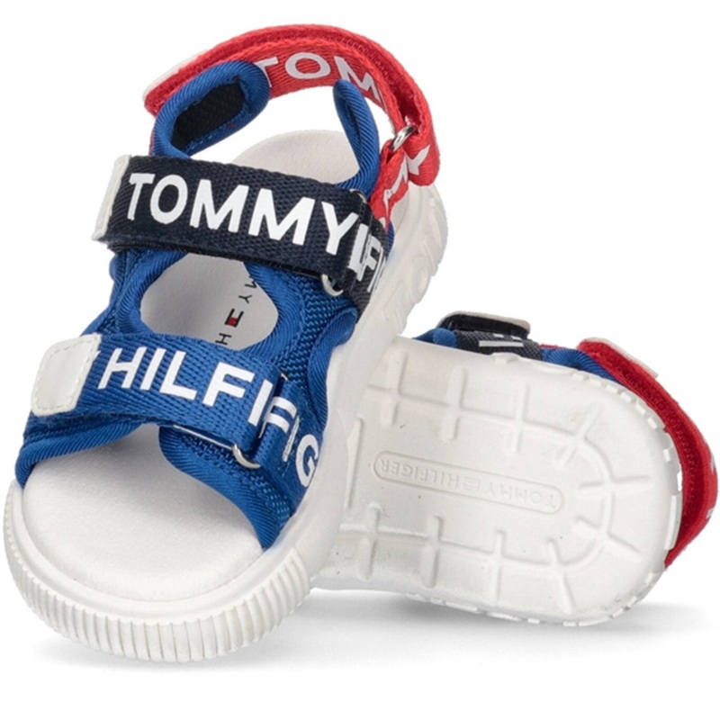 Tommy Hilfiger Logo Velcro Sandal Royal\/Blue\/Red