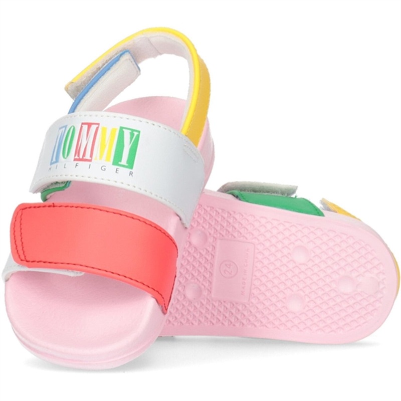 Tommy Hilfiger Logo Velcro Sandal White\/Multi