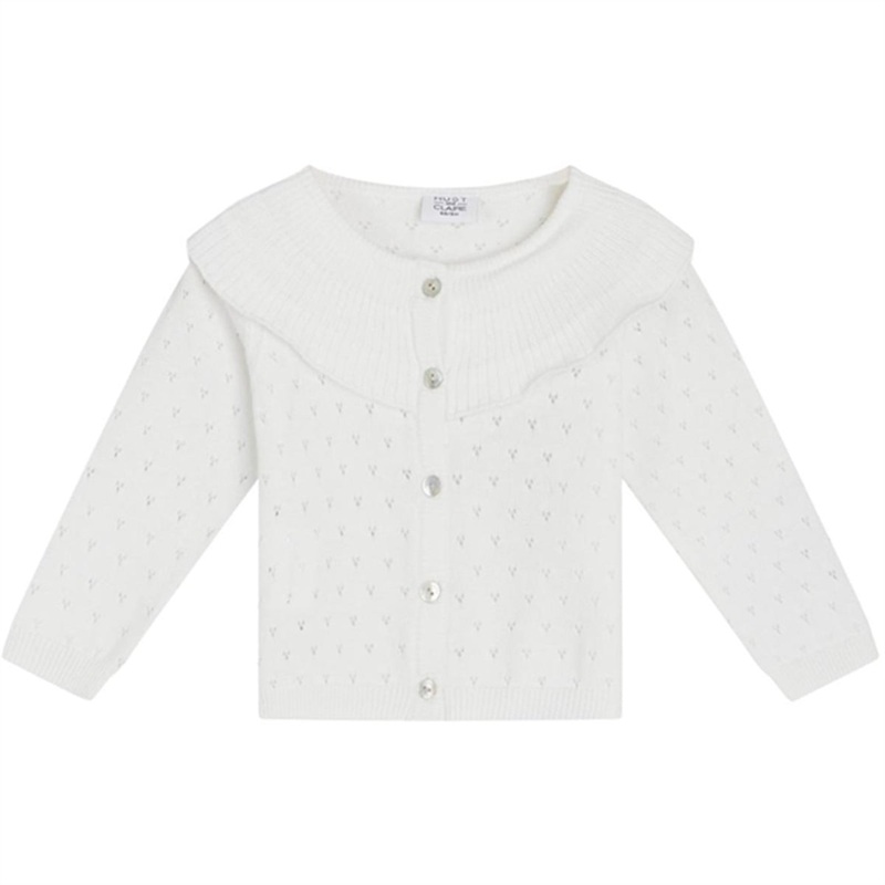 Hust \u0026 Claire Baby Pen Cardigan White