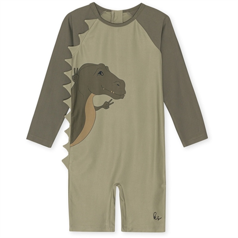 Konges Sljd Overland Trek Aster Swim UV Onesie Dino