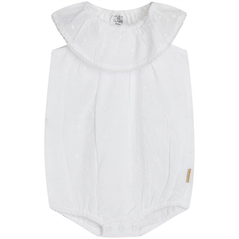 Hust \u0026 Claire Baby Magnolia Romper White