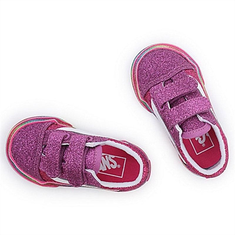VANS TD Old Skool V Sneakers Glitter Rainglow Pink\/Multi