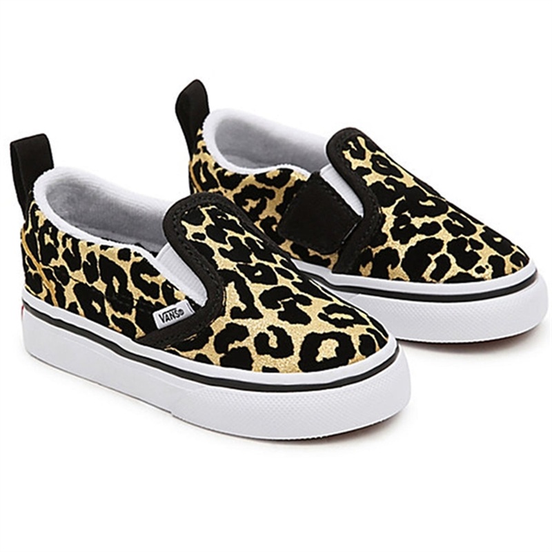 VANS TD Slip-On V Sneakers Flocked Leopard Black\/True White