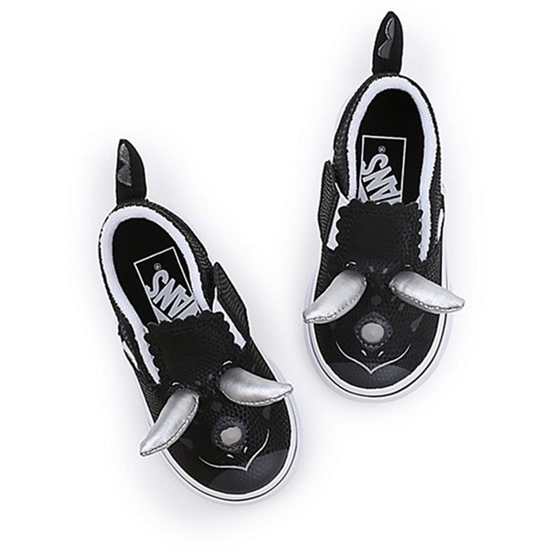 VANS TD Triceratops Slip-On V Dino Sneakers Dino Black\/True White