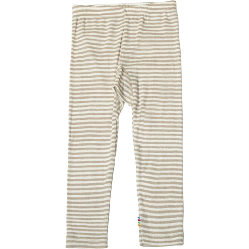 Joha Wool\/Silk Beige Stripe Leggings