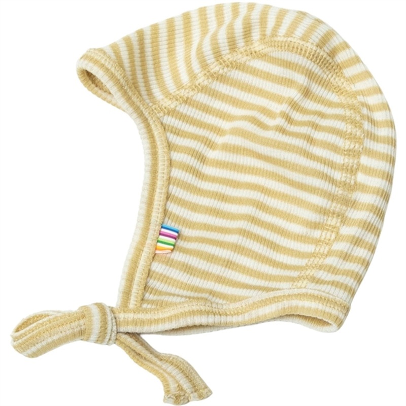 Joha Wool\/Silk Yellow Stripe Baby Helmet