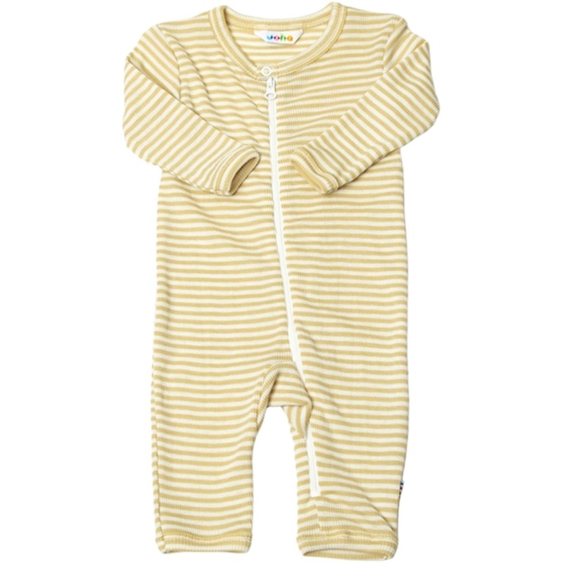 Joha Wool\/Silk Yellow Stripe Jumpsuit
