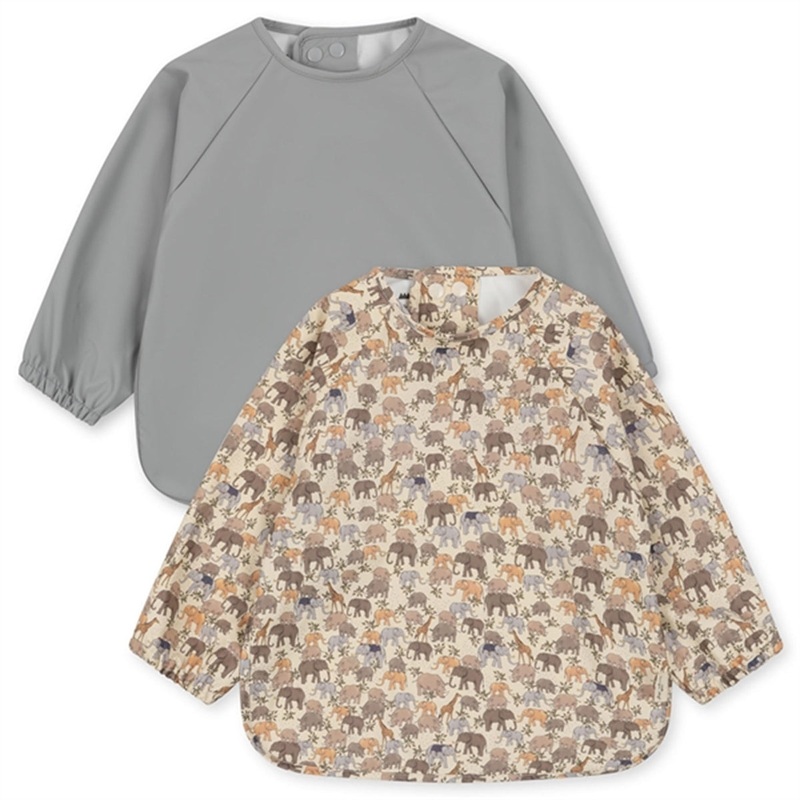 Konges Sljd Bib w. Sleeves 2-pack Safari\/High Rise