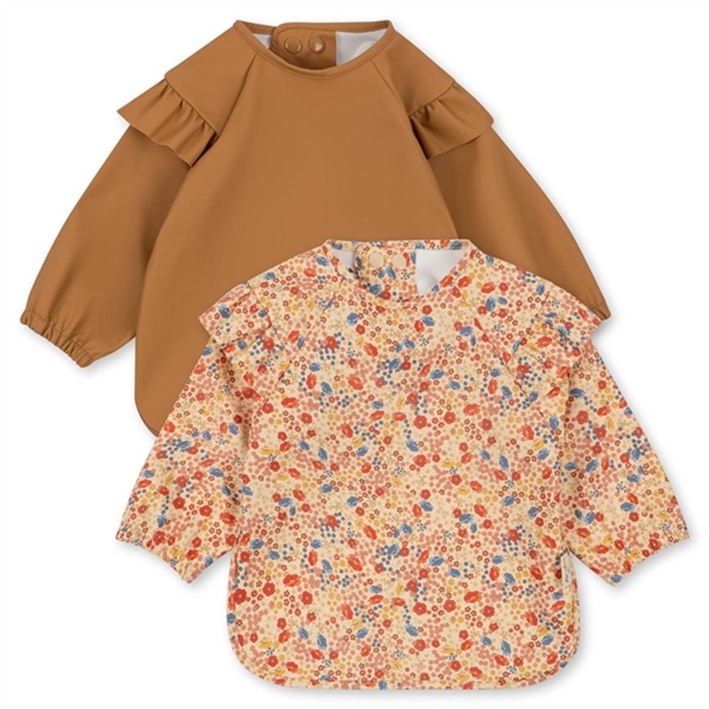 Konges Sljd Bib w. Sleeves 2-pack Villetta\/Almond