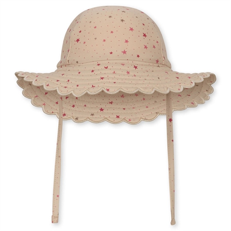 Konges Sljd Etoile Pink Sparkle Baie Scallop UV Sun Hat